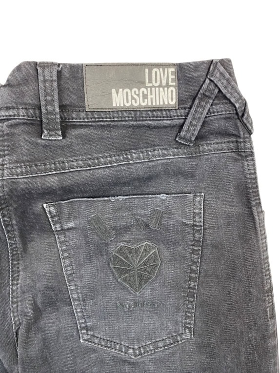 LOVE MOSCHINO PANTALONI VINTAGE CON LOGO NERI DA DONNA S
