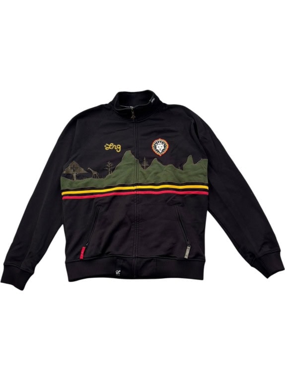LRG TRACK JACKET STREETWEAR NERO UOMO PRE OWNED L