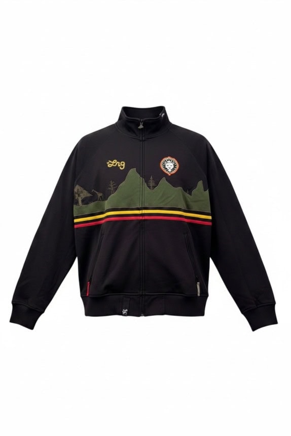 LRG TRACK JACKET STREETWEAR NERO UOMO PRE OWNED L