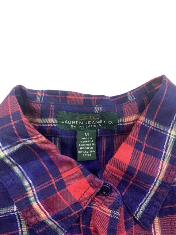 LRL LAUREN JEANS CO RALPH LAUREN Πουκάμισο Καρό Classic Logo Μπλε/Κόκκινο Γυναικείο M