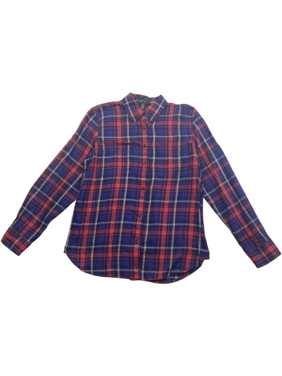 LRL LAUREN JEANS CO RALPH LAUREN Πουκάμισο Καρό Classic Logo Μπλε/Κόκκινο Γυναικείο M