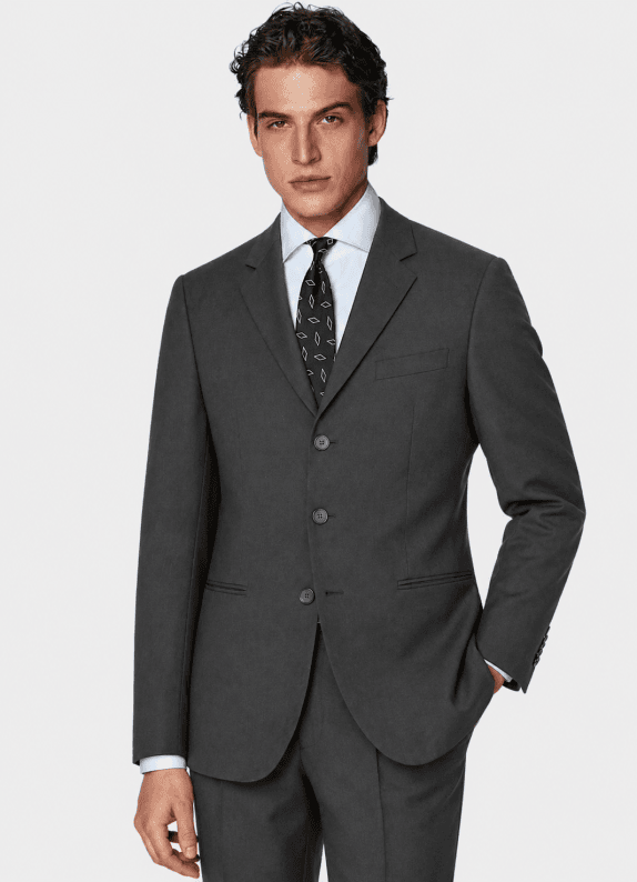 90s LUCA DAL MONTE SUIT CLASSIC GREY MEN PRE OWNED L