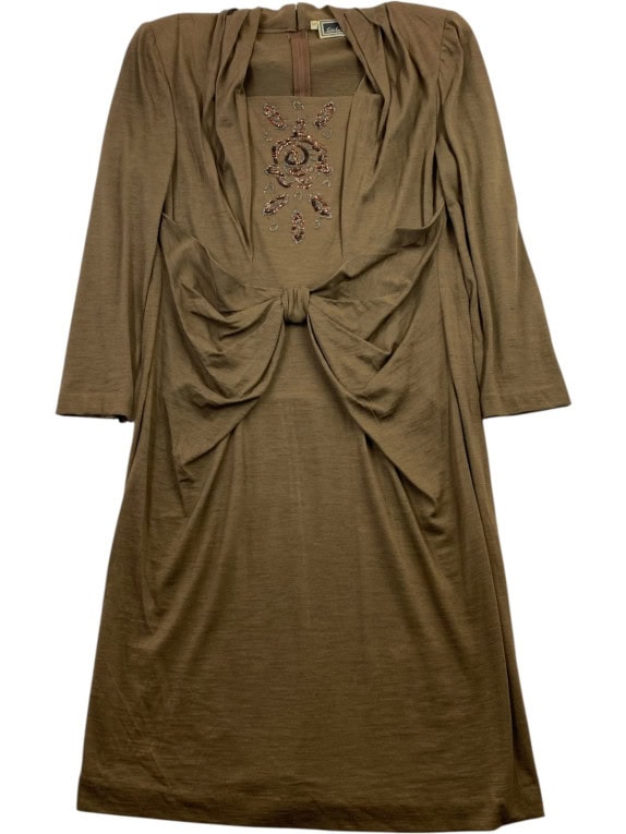 LUISA SPAGNOLI ΦΟΡΕΜΑ ΔΙΑΚΟΣΜΗΜΕΝΟ ΧΑΚΙ ΓΥΝΑΙΚΕΙΟ PRE OWNED L