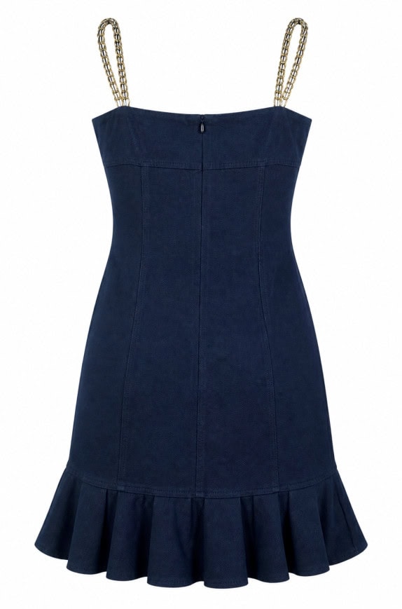 LUISA SPAGNOLI ΦΟΡΕΜΑ ΜΙΝΙ NAVY ΓΥΝΑΙΚΕΙΟ PRE OWNED