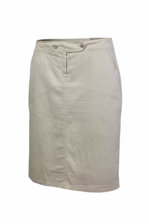 LUISA SPAGNOLI SKIRT CASUAL WITH POCKETS AND BUTTONS BEIGE WOMEN'S L