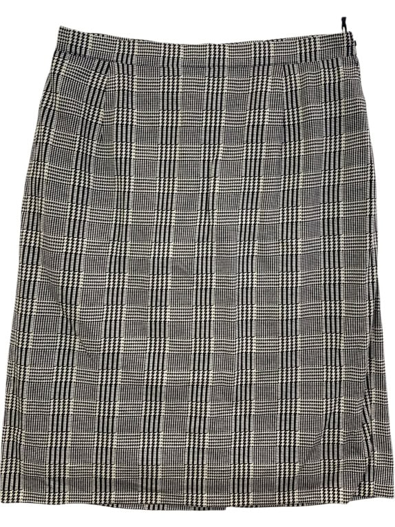 LUISA SPAGNOLI ΦΟΥΣΤΑ CHECK PATTERN ΑΣΠΡΟΜΑΥΡΗ ΓΥΝΑΙΚΕΙΑ M