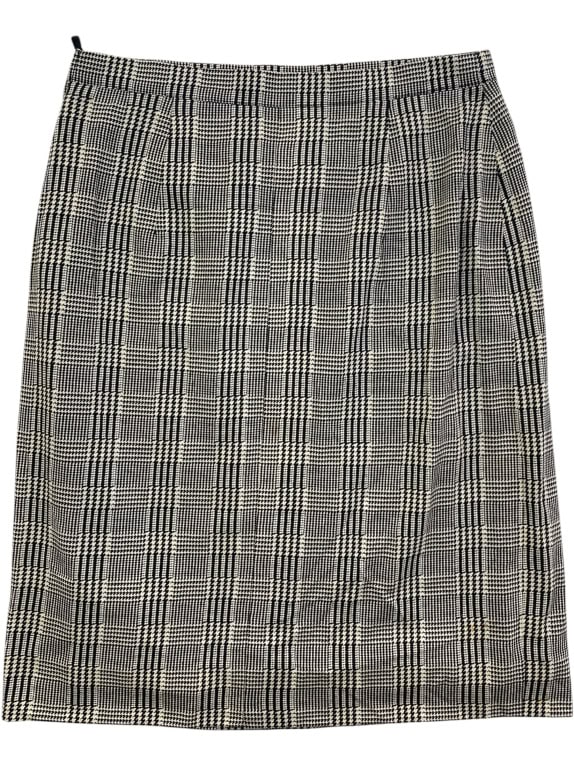 LUISA SPAGNOLI ΦΟΥΣΤΑ CHECK PATTERN ΑΣΠΡΟΜΑΥΡΗ ΓΥΝΑΙΚΕΙΑ M