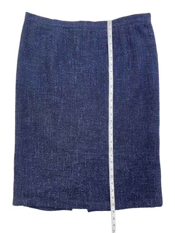 Luisa Spagnoli Gonna midi blu effetto tweed da donna XL