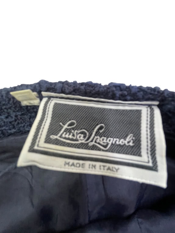 Luisa Spagnoli Gonna midi blu effetto tweed da donna XL