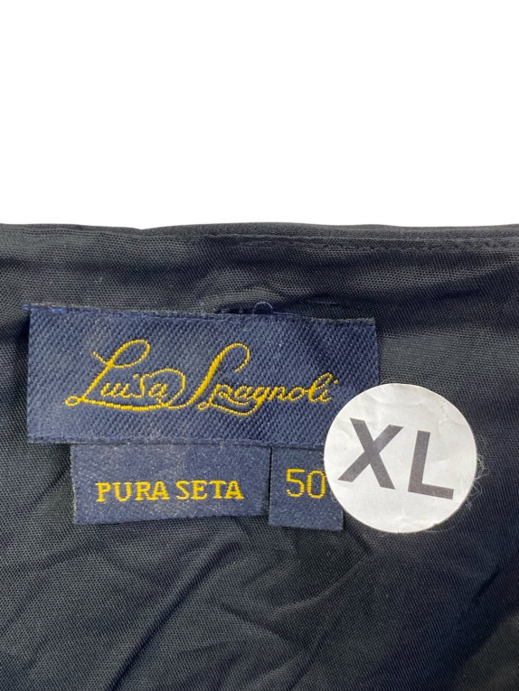 LUISA SPAGNOLI SKIRT MINIMAL BLACK WOMEN PRE OWNED XL