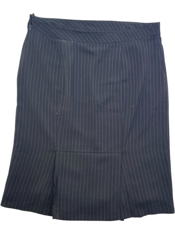 LUISA SPAGNOLI PINSTRIPE SKIRT BLACK WOMEN'S XXL