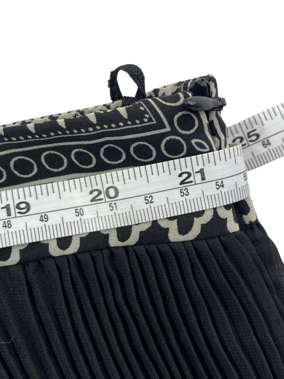 LUISA SPAGNOLI GONNA PLISSETTATA FANTASIA BAROCCA NERO/BIANCO DONNA XXL