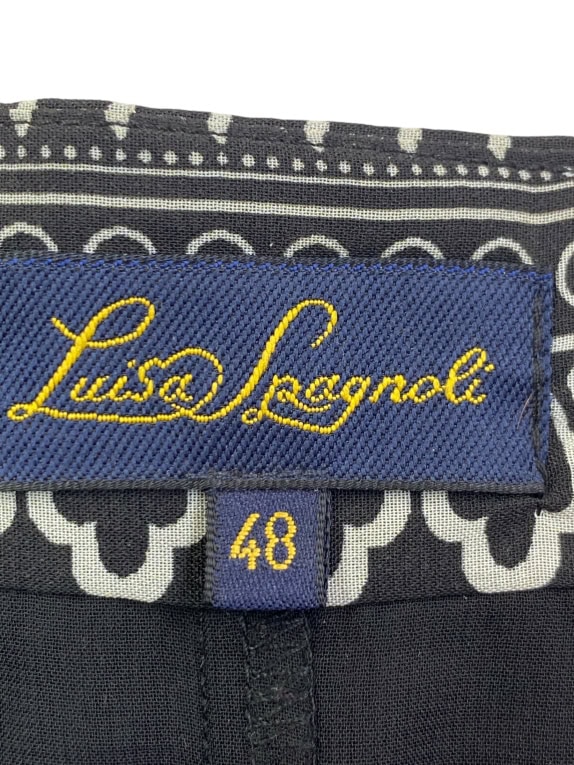 LUISA SPAGNOLI GONNA PLISSETTATA FANTASIA BAROCCA NERO/BIANCO DONNA XXL