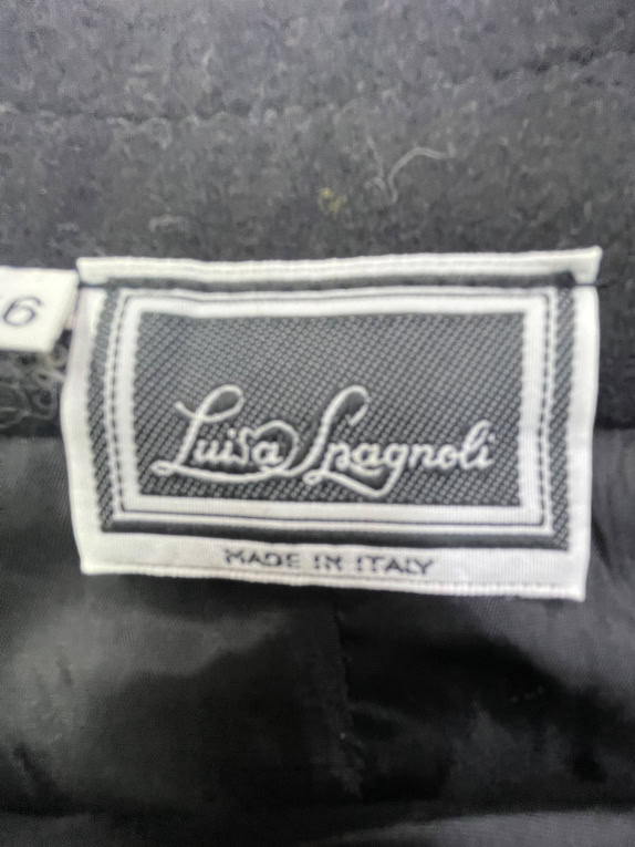 Luisa Spagnoli Φούστα Vintage Elegant Με Ζώνη Μαύρη Γυναικεία L
