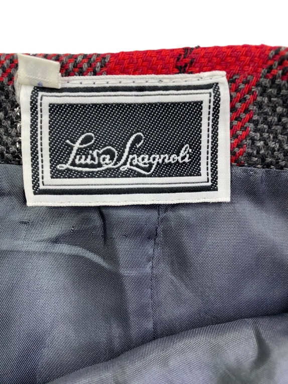 LUISA SPAGNOLI ΦΟΥΣΤΑ VINTAGE ΚΑΡΟ ΚΟΚΚΙΝΗ ΓΥΝΑΙΚΕΙΑ L