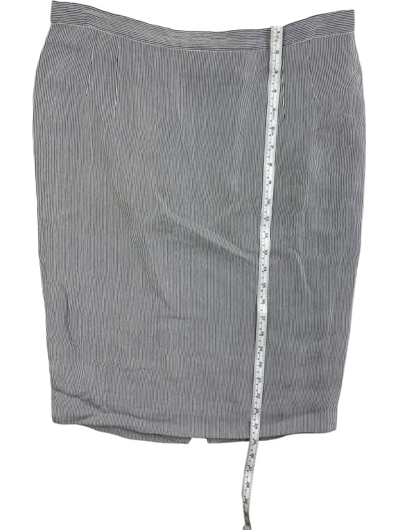LUISA SPAGNOLI SKIRT VINTAGE STRIPED BLACK/WHITE WOMEN L