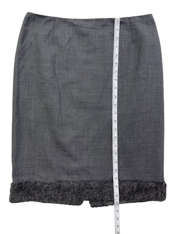 Luisa Spagnoli Grey Skirt with Wool Hem Women’s Size L
