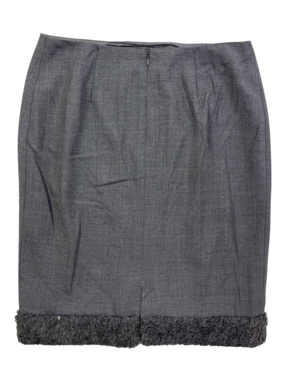 Luisa Spagnoli Grey Skirt with Wool Hem Women’s Size L