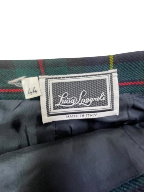 Luisa Spagnoli Plaid Wool Skirt Multicolor Women’s Size L