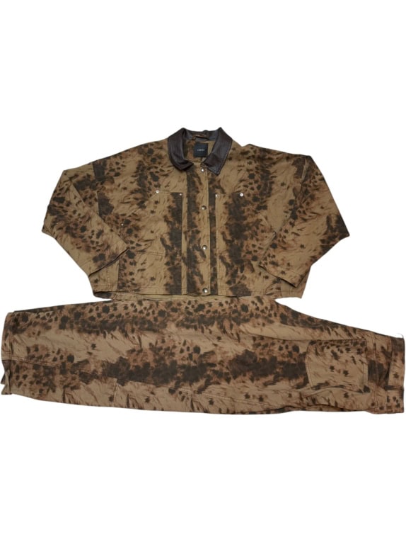 LUMINA Σετ Jacket & Παντελόνι Vintage Pattern Καφέ Γυναικείο L