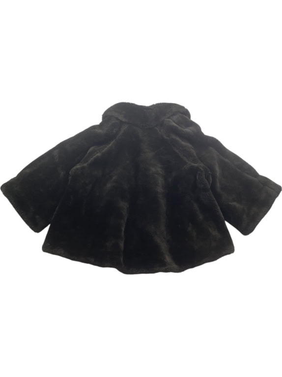 Machalie Vintage Faux Fur Coat Cape Logo Black Women’s One Size (XL Fit)