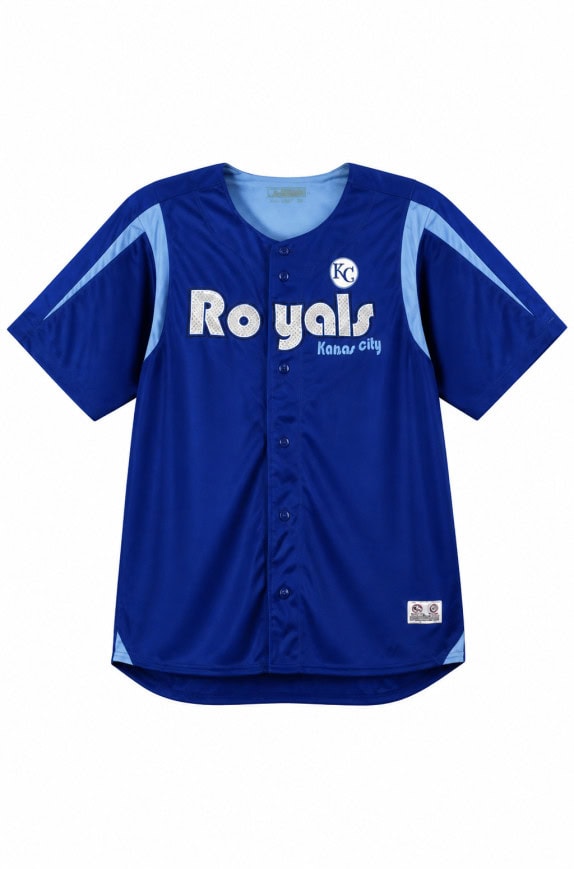 MAJESTIC BASEBALL JERSEY VINTAGE ROYALS BLU UOMO PRE OWNED XL