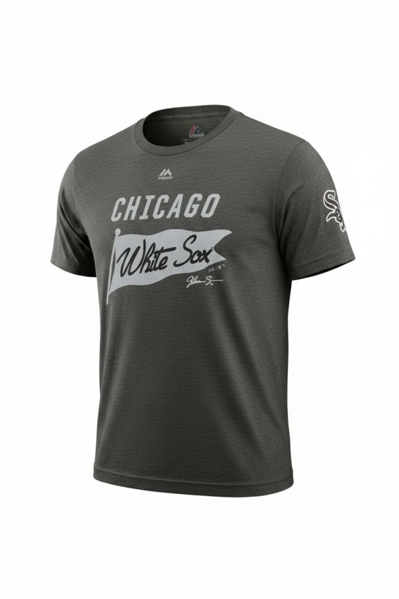 Majestic Chicago White Sox T-Shirt Big Logo Γκρι Unisex