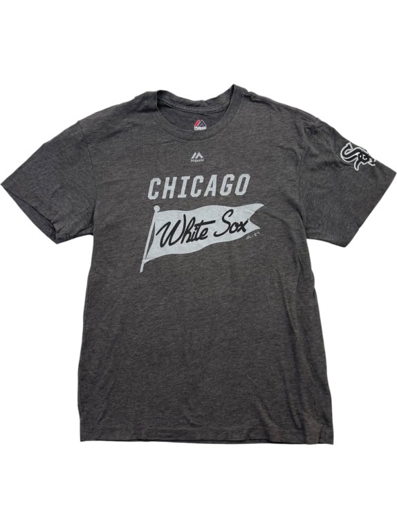 Majestic Chicago White Sox T-Shirt Big Logo Γκρι Unisex