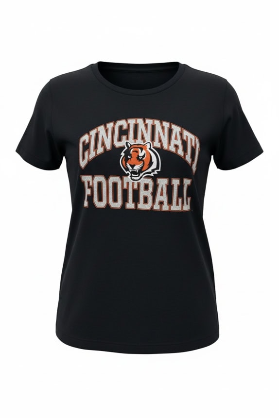Majestic Cincinnati Bengals T-Shirt Μαύρο Γυναικείο S