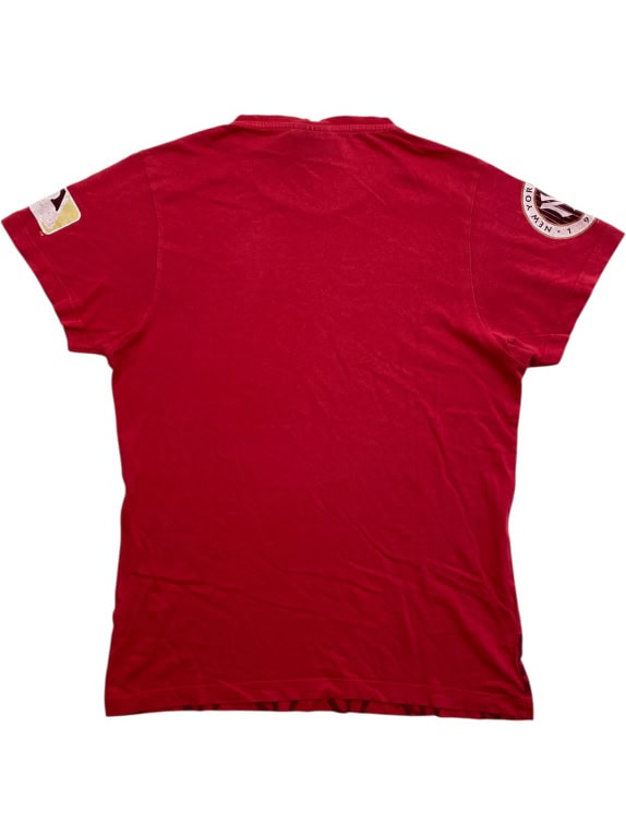MAJESTIC COOPERSTOWN MLB NEW YORK YANKEES T-SHIRT CON STAMPA ALL-OVER ROSSO DA DONNA M