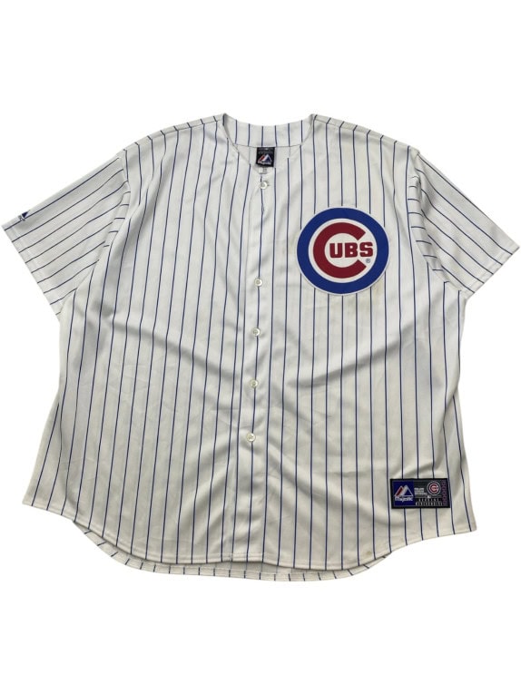 MAJESTIC GENUINE MERCHANDISE BASEBALL JERSEY VINTAGE WHITE MEN PRE OWNED 3XL