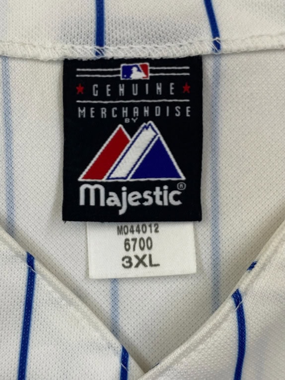 MAJESTIC GENUINE MERCHANDISE BASEBALL JERSEY VINTAGE WHITE MEN PRE OWNED 3XL