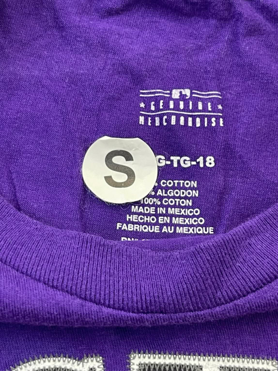 MAJESTIC ΓΡΑΦΙΚΟ T SHIRT SPORTSWEAR ΜΩΒ ΑΝΤΡΙΚΟ PRE OWNED S