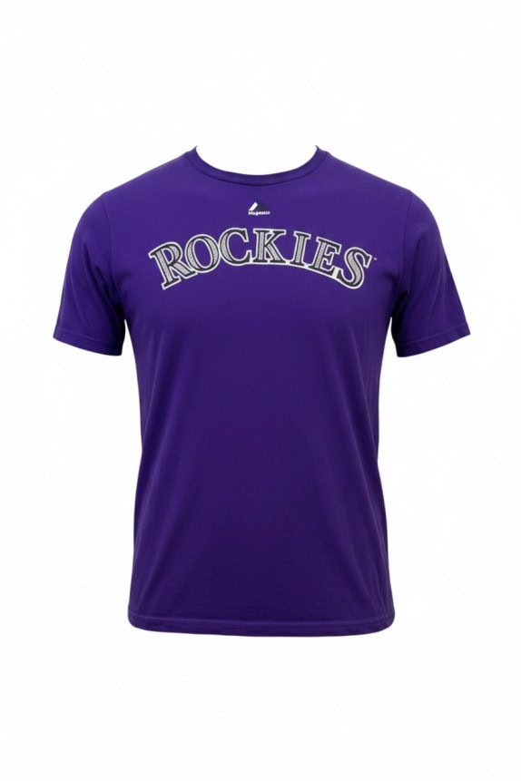 MAJESTIC ΓΡΑΦΙΚΟ T SHIRT SPORTSWEAR ΜΩΒ ΑΝΤΡΙΚΟ PRE OWNED S