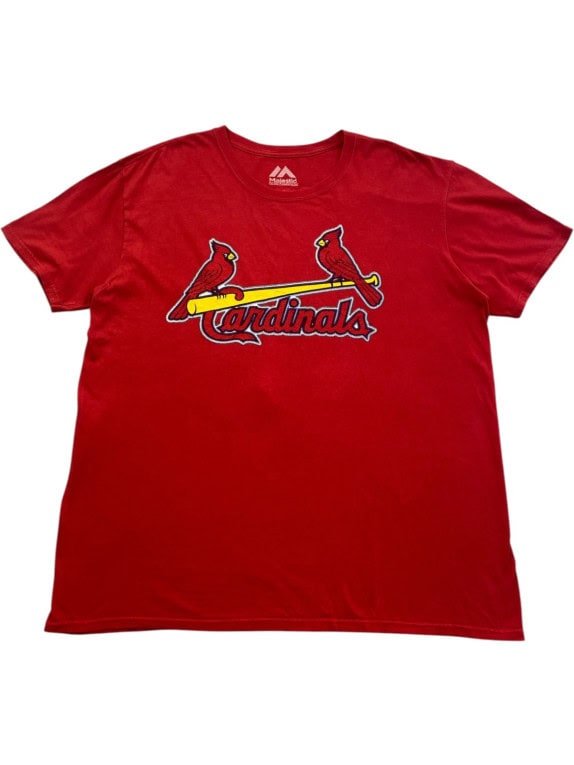 MAJESTIC GRAPHIC TEE SPORTSWEAR RED MEN PRE OWNED XL