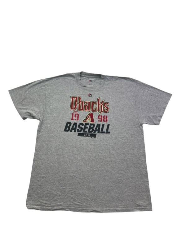 MAJESTIC GRAPHIC TEE ATHLETIC GREY MENS PRE OWNED XL