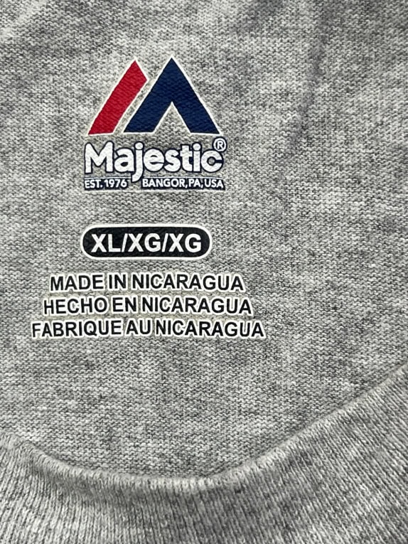MAJESTIC GRAPHIC TEE ATHLETIC GREY MENS PRE OWNED XL