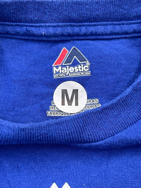 MAJESTIC GRAPHIC TEE SPORTSWEAR BLUE MEN PRE OWNED M