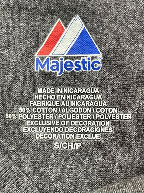 MAJESTIC GRAPHIC TEE SPORTSWEAR CHARCOAL ΑΝΤΡΙΚΟ PRE OWNED S