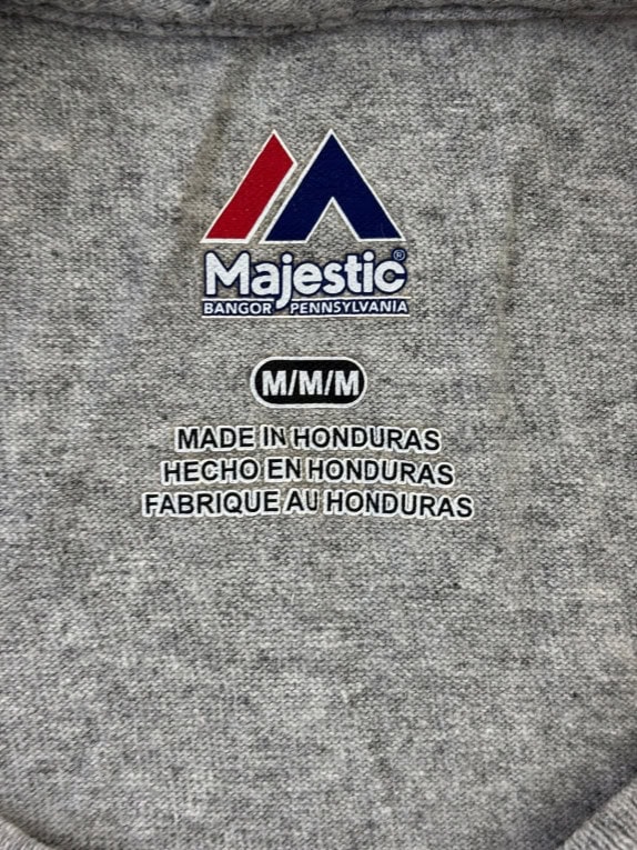 MAJESTIC T SHIRT GRAPHIC SPORTSWEAR GRIGIO UOMO PRE OWNED M