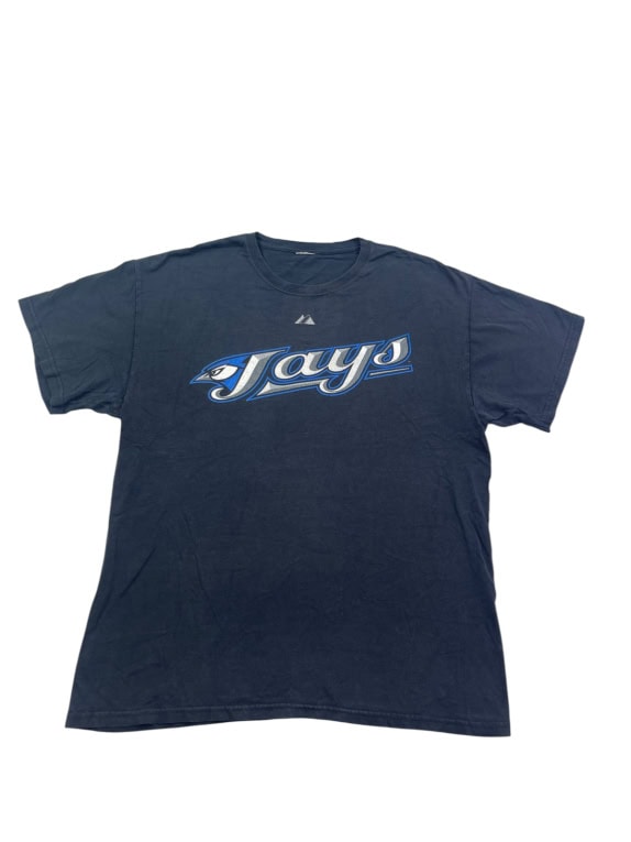 MAJESTIC GRAPHIC TEE SPORTSWEAR NAVY UNISEX PRE OWNED