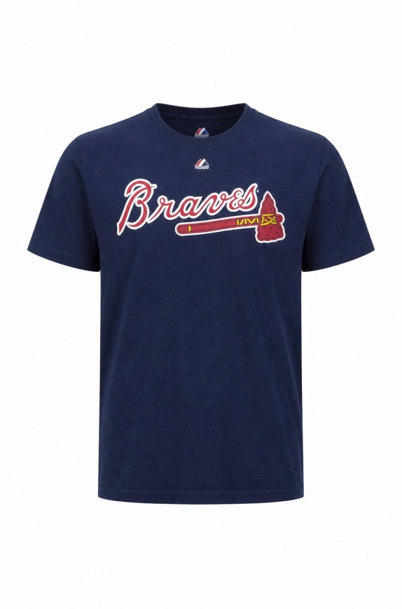 MAJESTIC GRAPHIC TEE SPORTY NAVY MEN PRE OWNED M