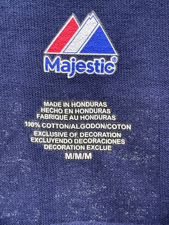 MAJESTIC GRAPHIC TEE SPORTY NAVY MEN PRE OWNED M