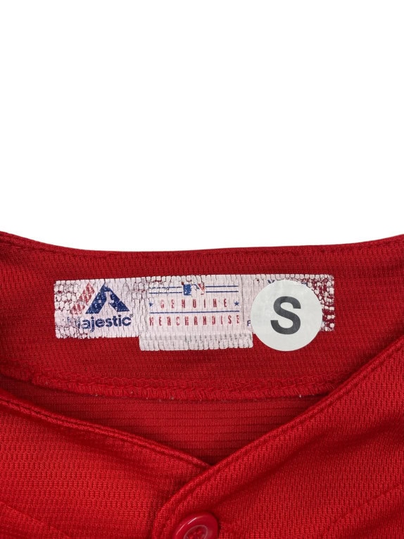 MAJESTIC GRAPHIC TEE STREETWEAR RED MENS PRE OWNED S