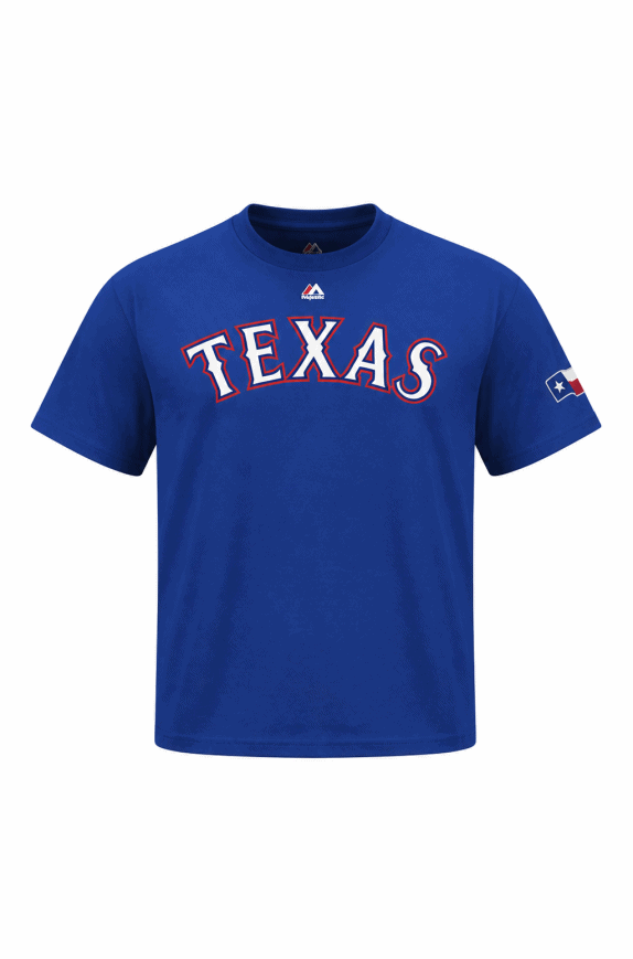 MAJESTIC GRAPHIC TEE TEXAS BLUE ΑΝΤΡΙΚΟ PRE OWNED XL