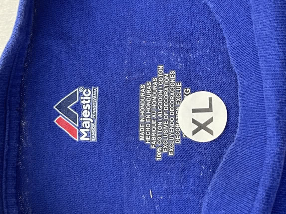 MAJESTIC GRAPHIC TEE TEXAS BLUE ΑΝΤΡΙΚΟ PRE OWNED XL