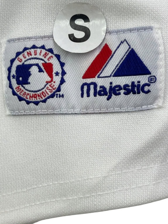 MAJESTIC BASEBALL JERSEY VINTAGE WHITE MEN PRE OWNED S