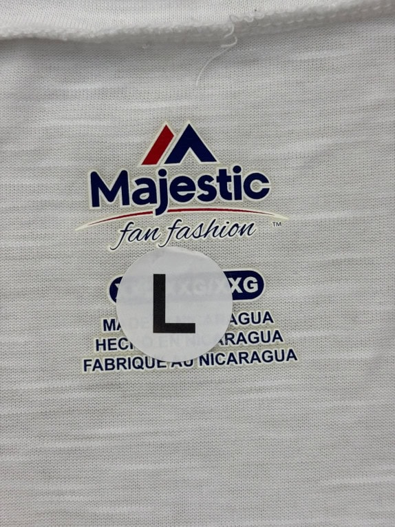 MAJESTIC T SHIRT GRAFICA SPORTSWEAR BIANCO DONNA PRE OWNED XXL