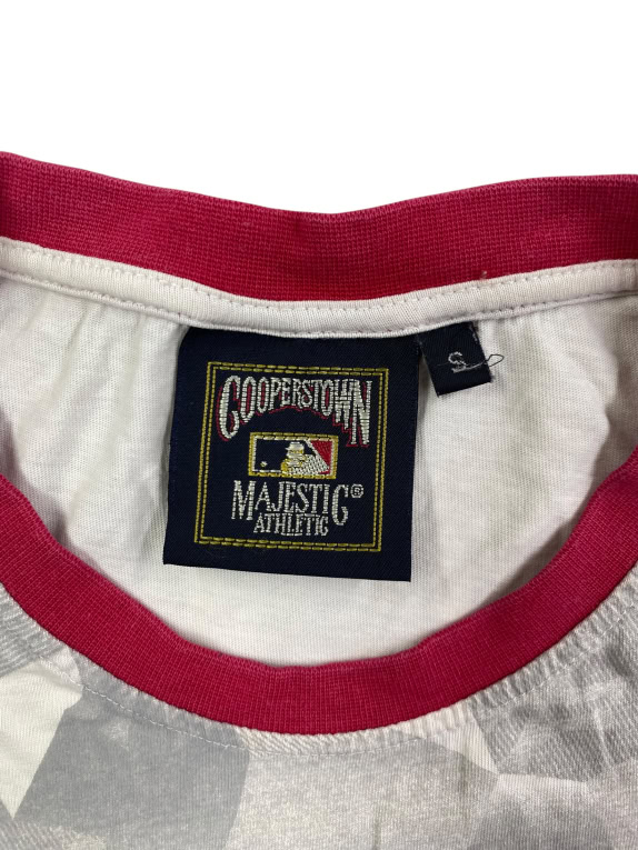 Majestic MLB New York Yankees T-Shirt Logo Vintage Grigia da Uomo S