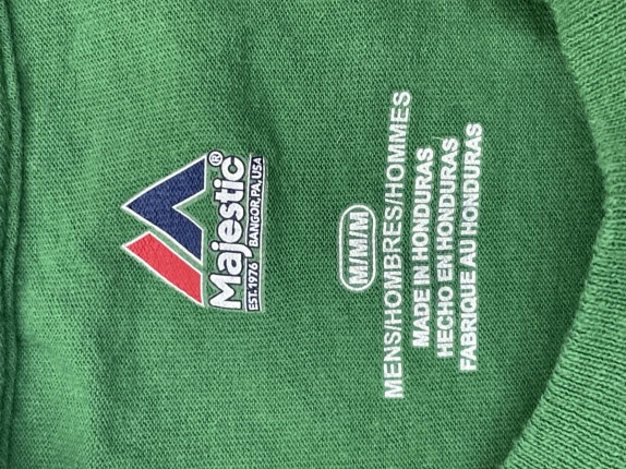 MAJESTIC MAGLIA A MANICHE LUNGHE GRAPHIC VERDE UOMO PRE OWNED M